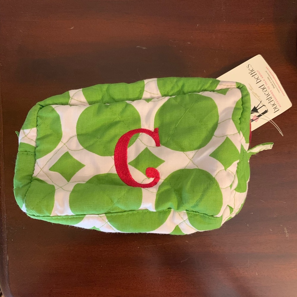 NWT Monogrammed Cosmetics Case